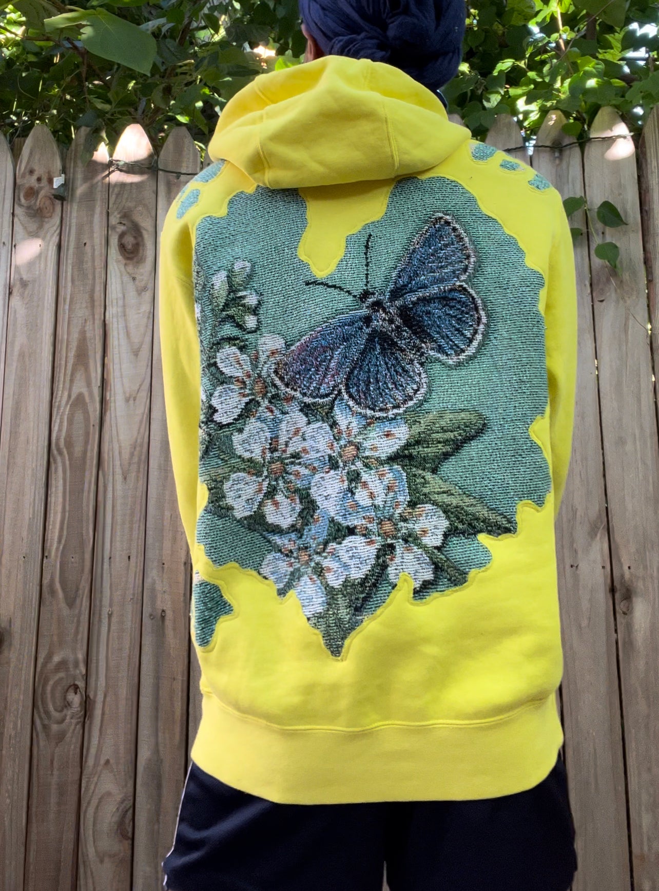 Yellow Nike / Butterfly Blanket